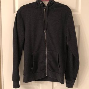 Charcoal gray zip up hoodie